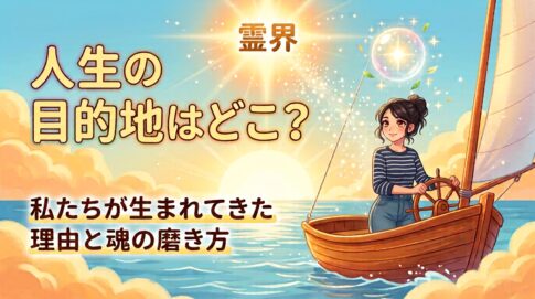 大海原をヨットで航海する人